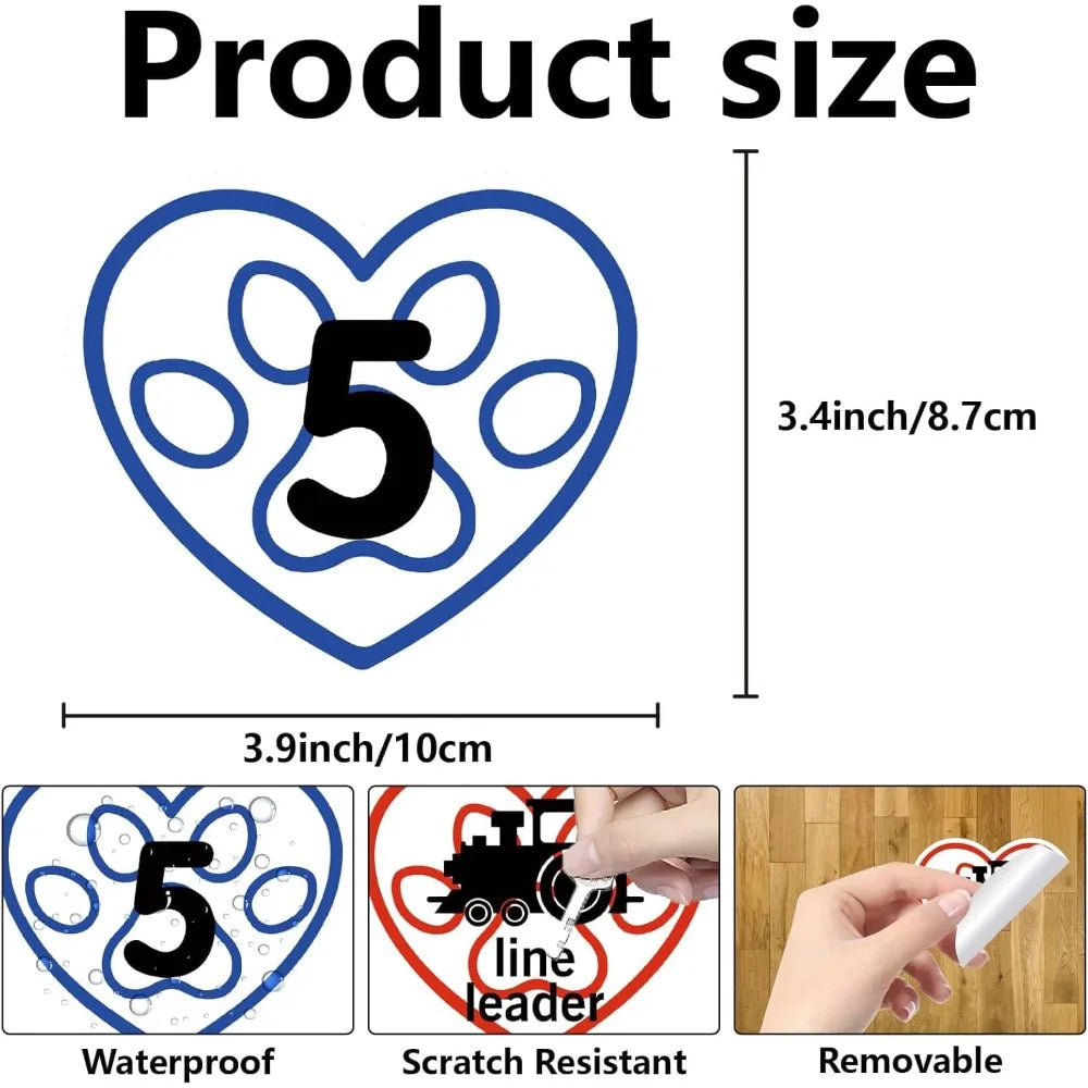 36 PCS Classroom Number Spot Floor Stickers – Self-Adhesive Vinyl