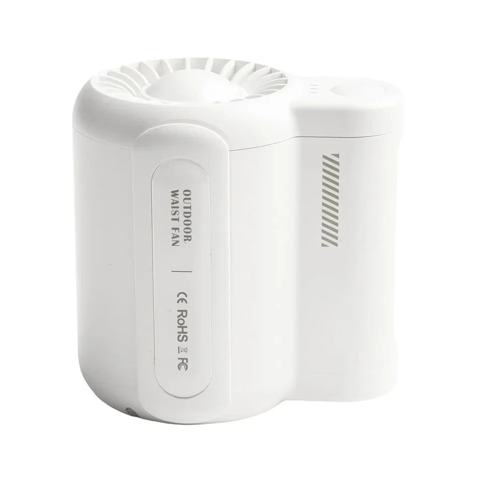 HOMEFISH Rechargeable Waist Fan – 4500mAh Personal Cooling Fan