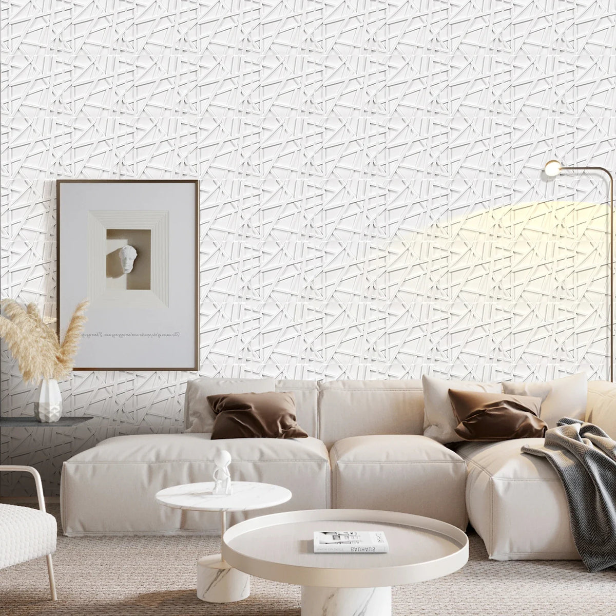 20 3D Pvc Wall Panels Indoor Decoration Living Room Hall Bedroom