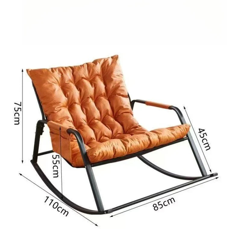 Oversized Double Rocking Chair – Sit & Recline Metal Frame