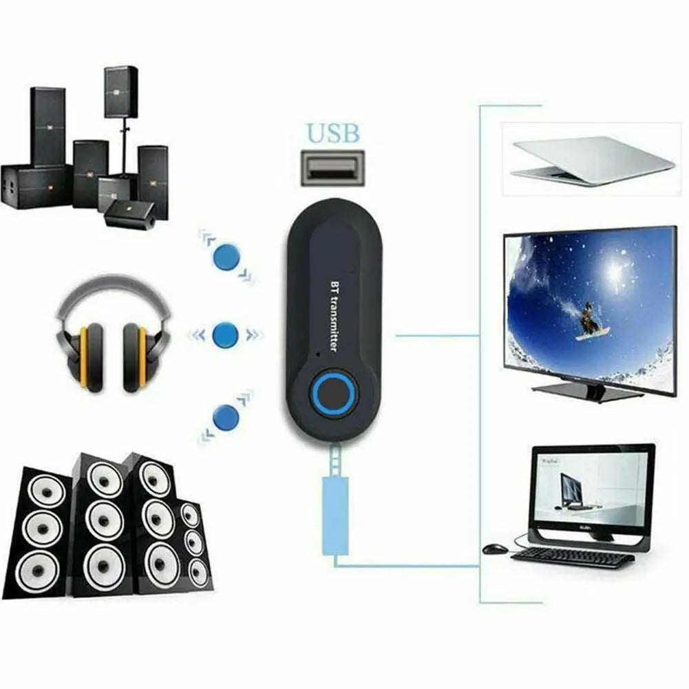 Bluetooth 4.0 Audio Transmitter – 3.5mm Adapter for TV & PC