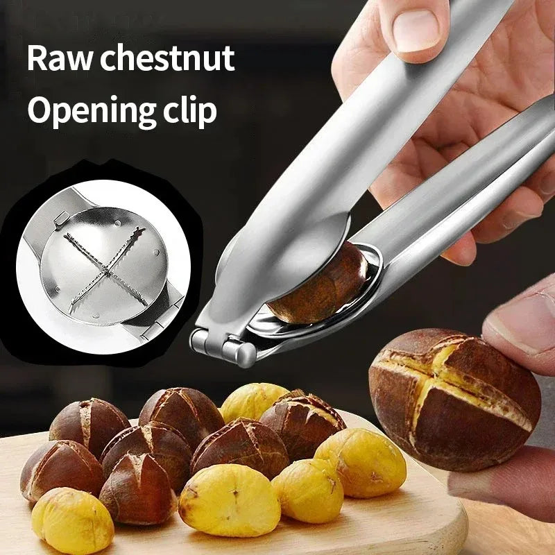 2-in-1 Stainless Steel Chestnut Opener & Nut Cutter Tool