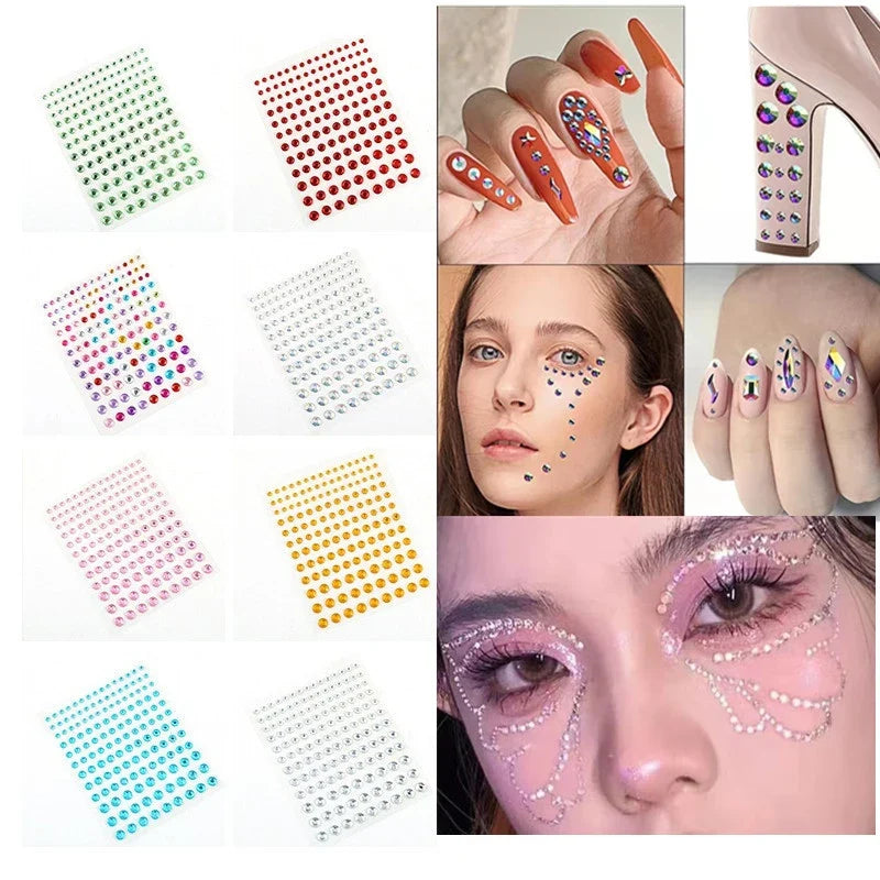 Jewel Sparkle Crystal Eye Drill Sticker Facial Beauty Decorations