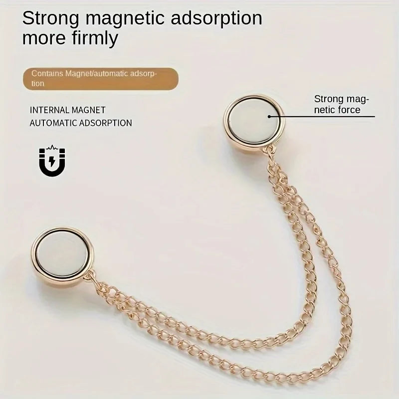 Magnetic Clothing Clip Adjustable Chain Design Spherical Trim