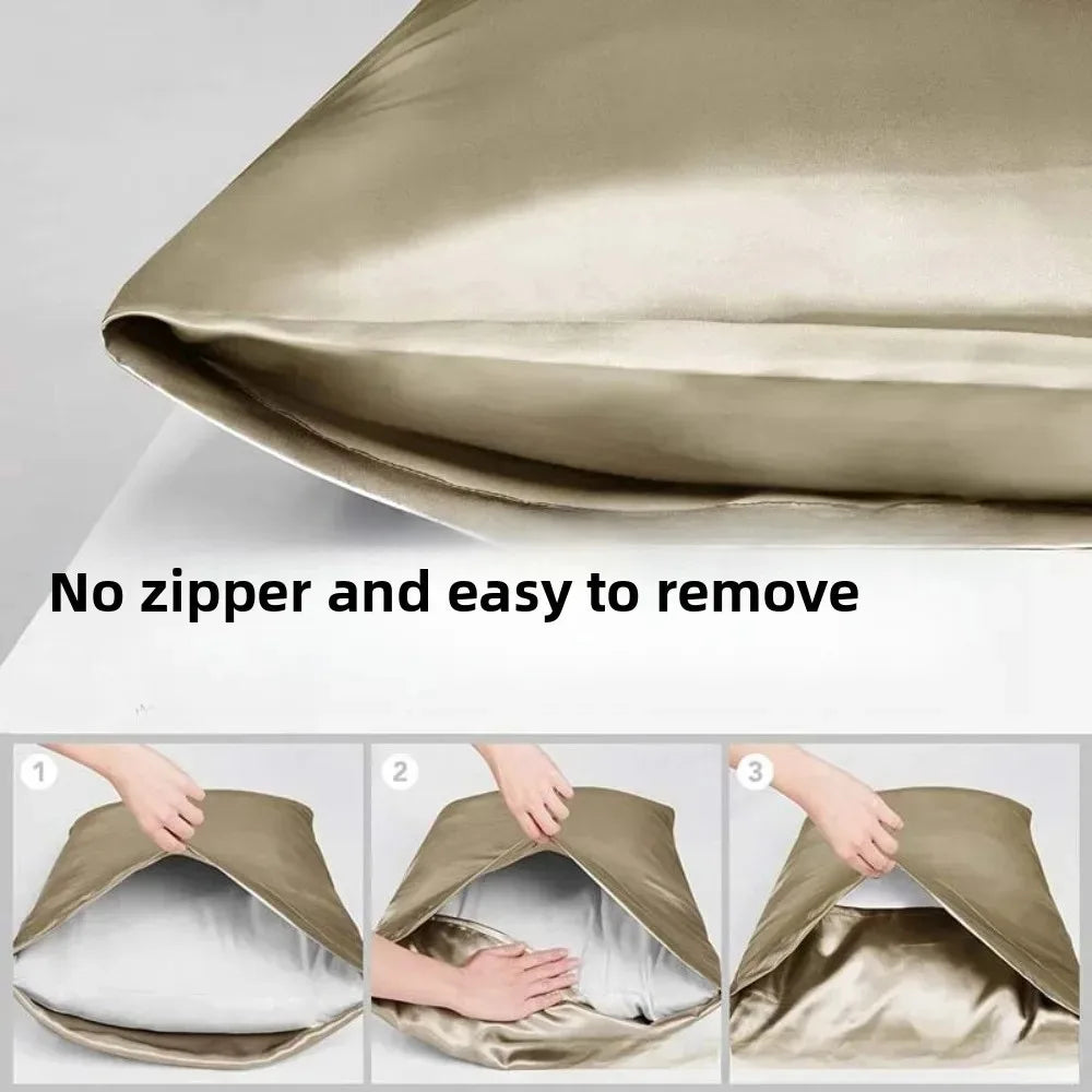 Satin Pillowcase Set of 2 | Silky Soft Pillow Covers for Hair & Skin