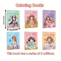 Princess Coloring Book Girls 6 Books Cute Drawings Learning