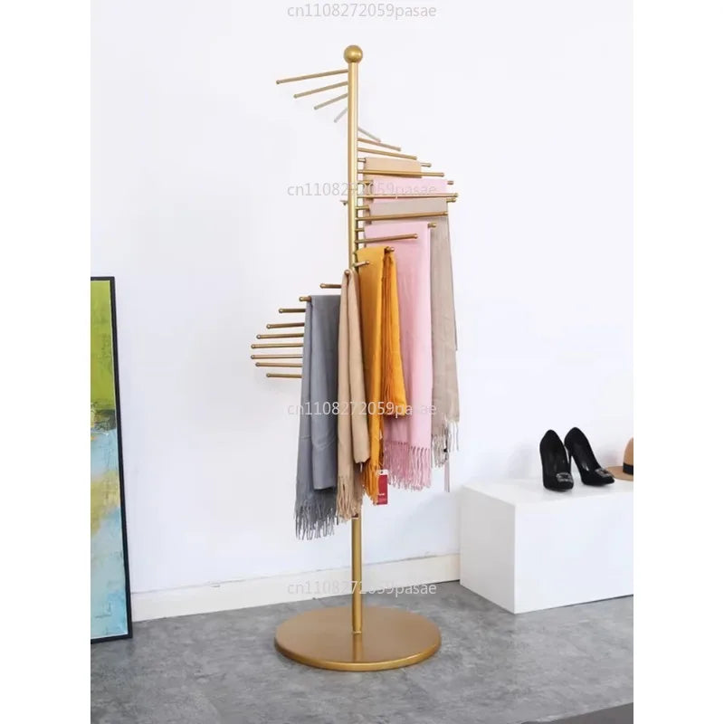 Floor Standing Scarf, Belt & Bag Display Rack – Wrought Iron
