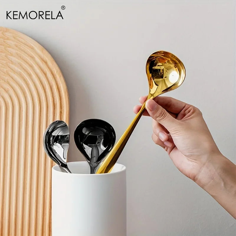 KEMORELA 304 Stainless Steel Gravy Ladle & Sauce Spoon 8.1"