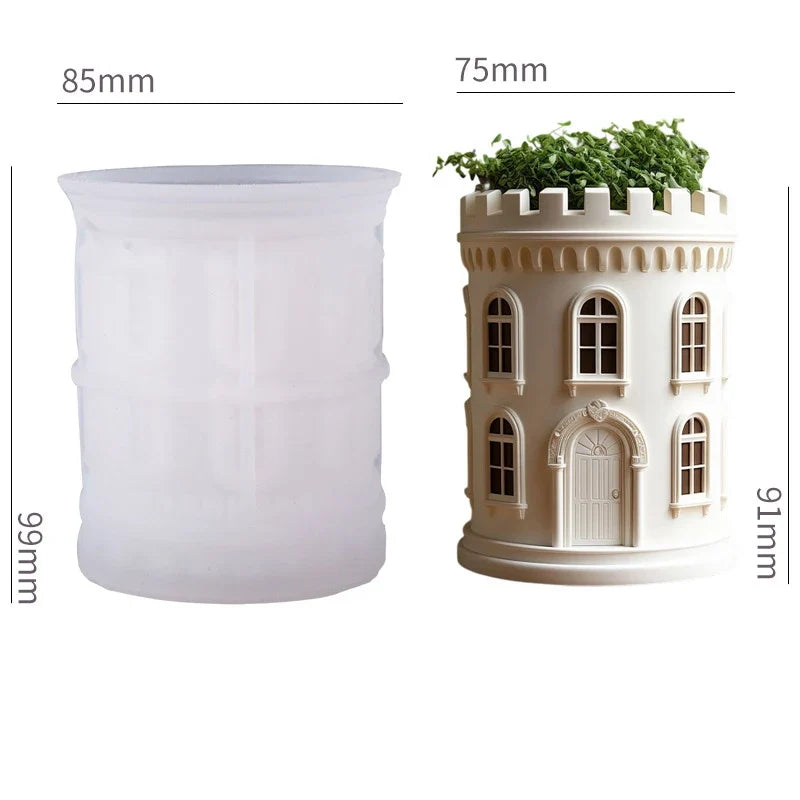 DIY Victory Goddess Relief Circular Plant Flowerpot Resin Silicone