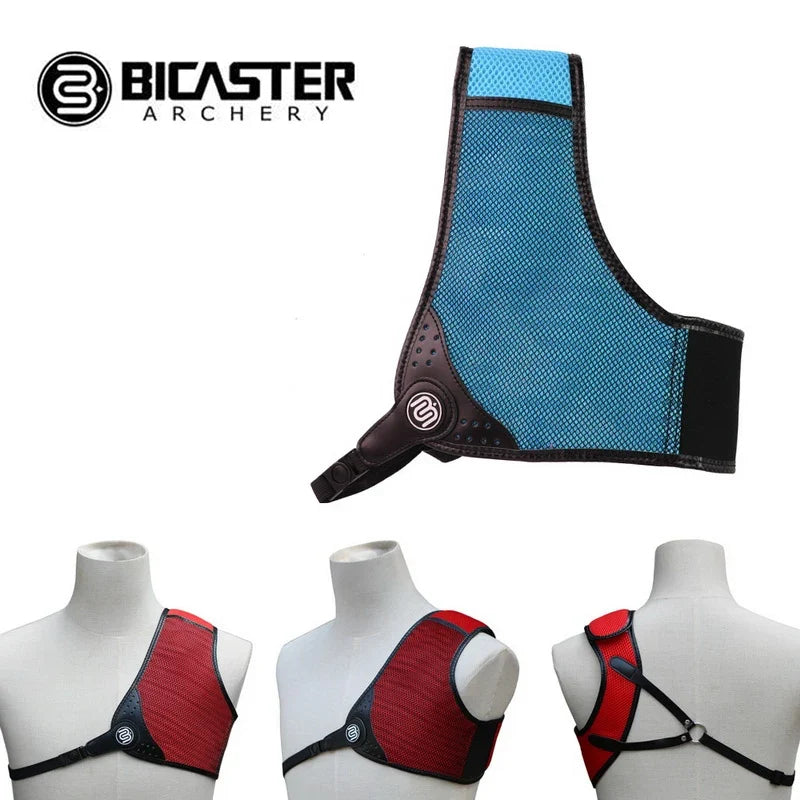 Bicaster Archery Chest Guard Protection Adjustable 3 Layer Leather