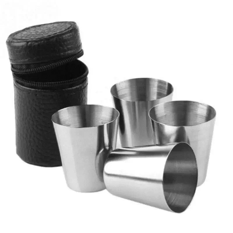 Stainless Steel Mini Shot Cup Set of 4 – 30ml & 170ml