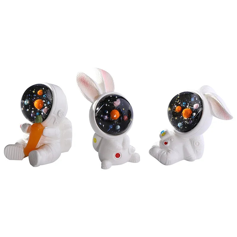 Figurines Miniature Cute Cartoon Astronauts Bunny Micro Landscape