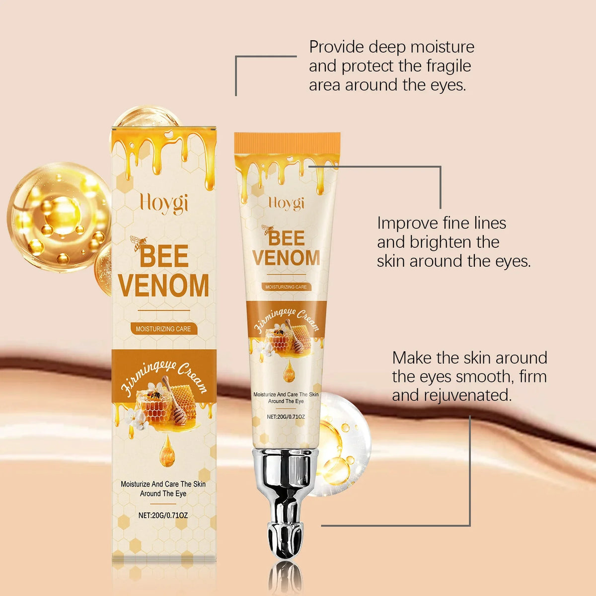 Hoygi Bee Venom Eye Cream – Dark Circles & Fine Lines 20g