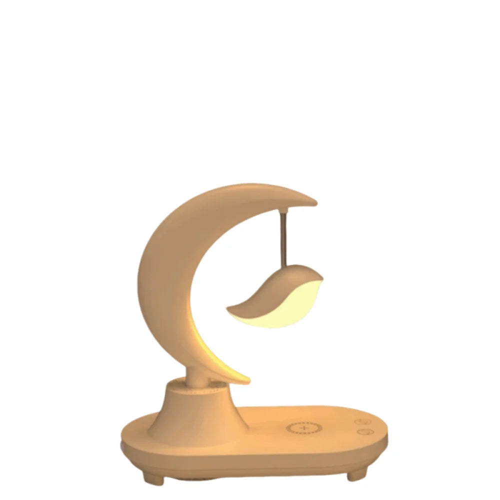 Bluetooth LED Night Light Speaker – Dimmable, Wireless Charging