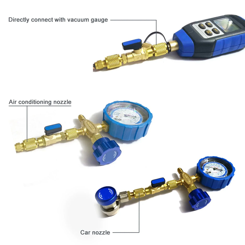 Ball Valve Refrigeration Connector Brass Adapter Refrigerant G1 4''