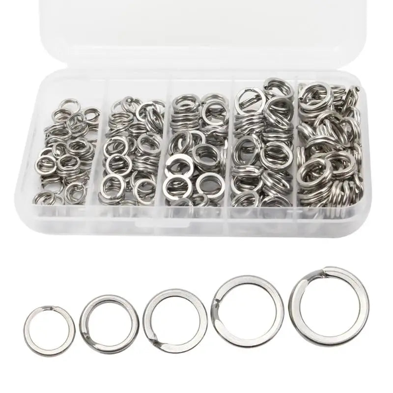 200 Pcs Stainless Steel Fishing Split Rings – Lure Connector Set