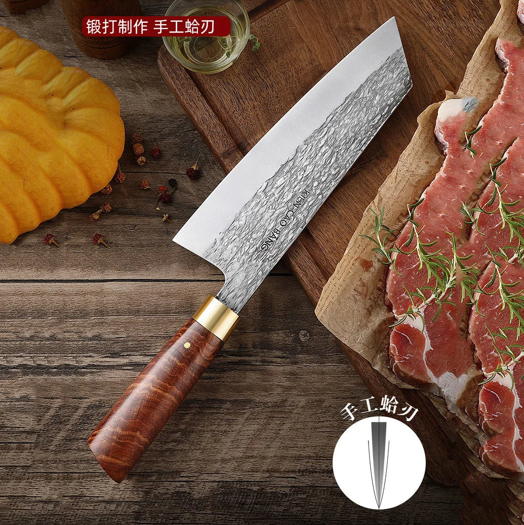 XUAN FENG Hand Forged Chef's Knife – D2 Steel, Wood Handle