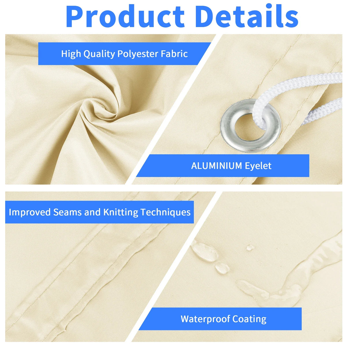Waterproof Sun Shade Sail UV Block Canopy – Patio & Garden