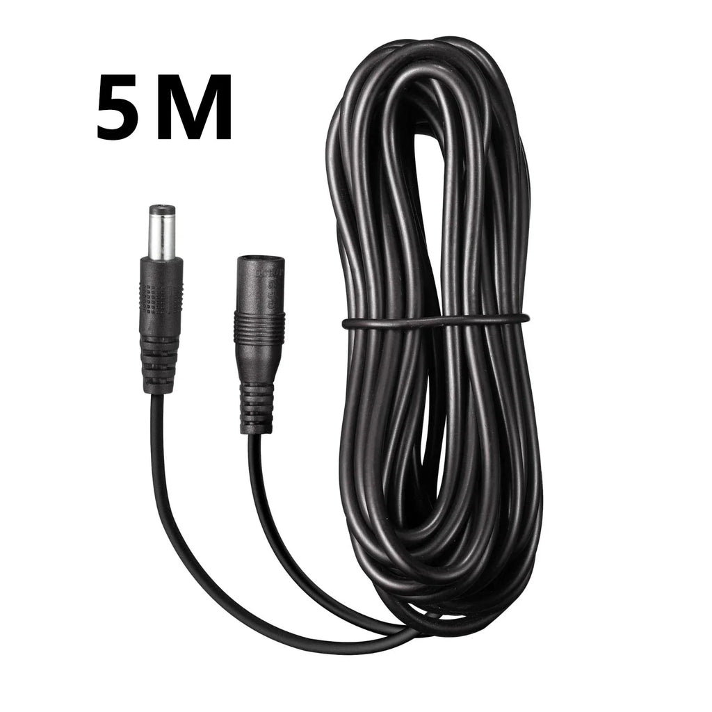 DC Power Extension Cord 5.5mm×2.1mm Female to Male – 5M/10M