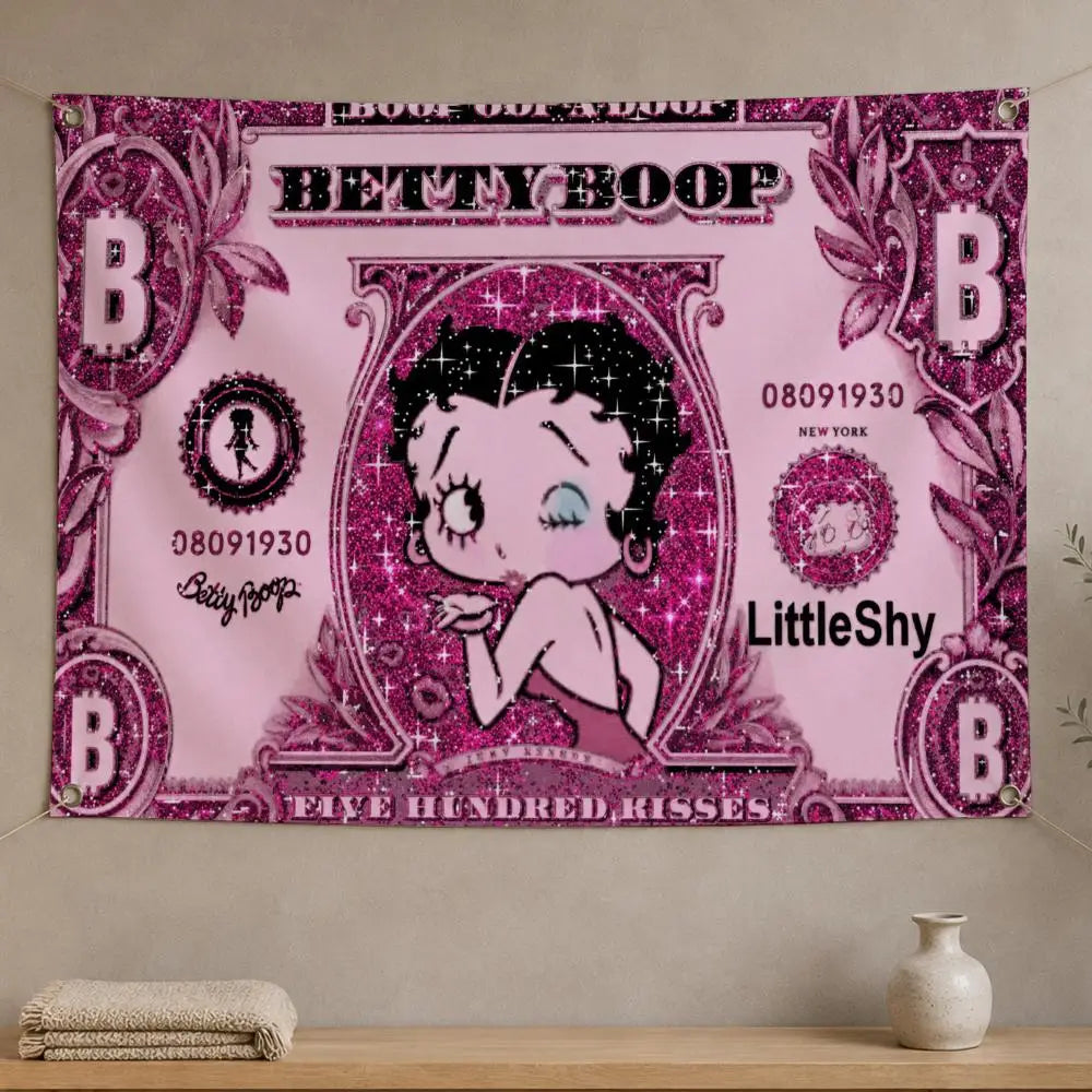 Betty Boop Wall Hanging Flag Banner – Indoor & Outdoor Decor