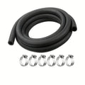 Gasoline Hose 6 Clamps Gas Pipes Lawn Mower Fuel Lines Cars Tractors