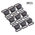 3-Pack Metal Anti-Slip Buckle Fasteners for Backpack & Luggage