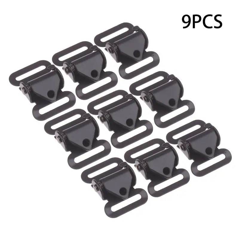 3-Pack Metal Anti-Slip Buckle Fasteners for Backpack & Luggage