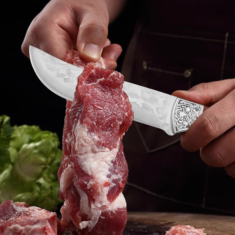 Hand-Forged Stainless Steel Boning Knife Set – Chef's Knife