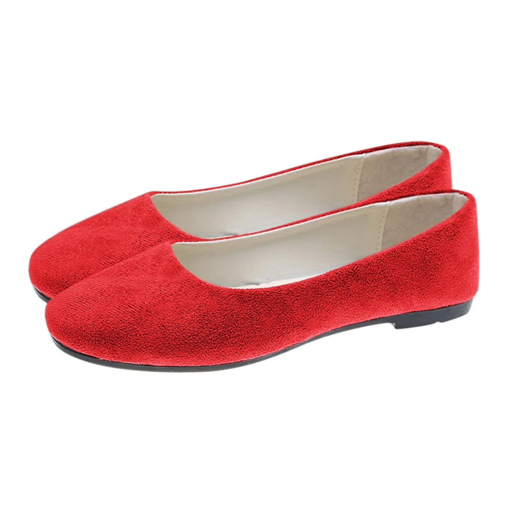Women's Suede Ballet Flats | Slip-On Ballerina Flat Shoes