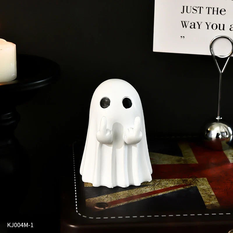 Halloween Cute Ghost Decoration Creative Middle Finger Table Ornament