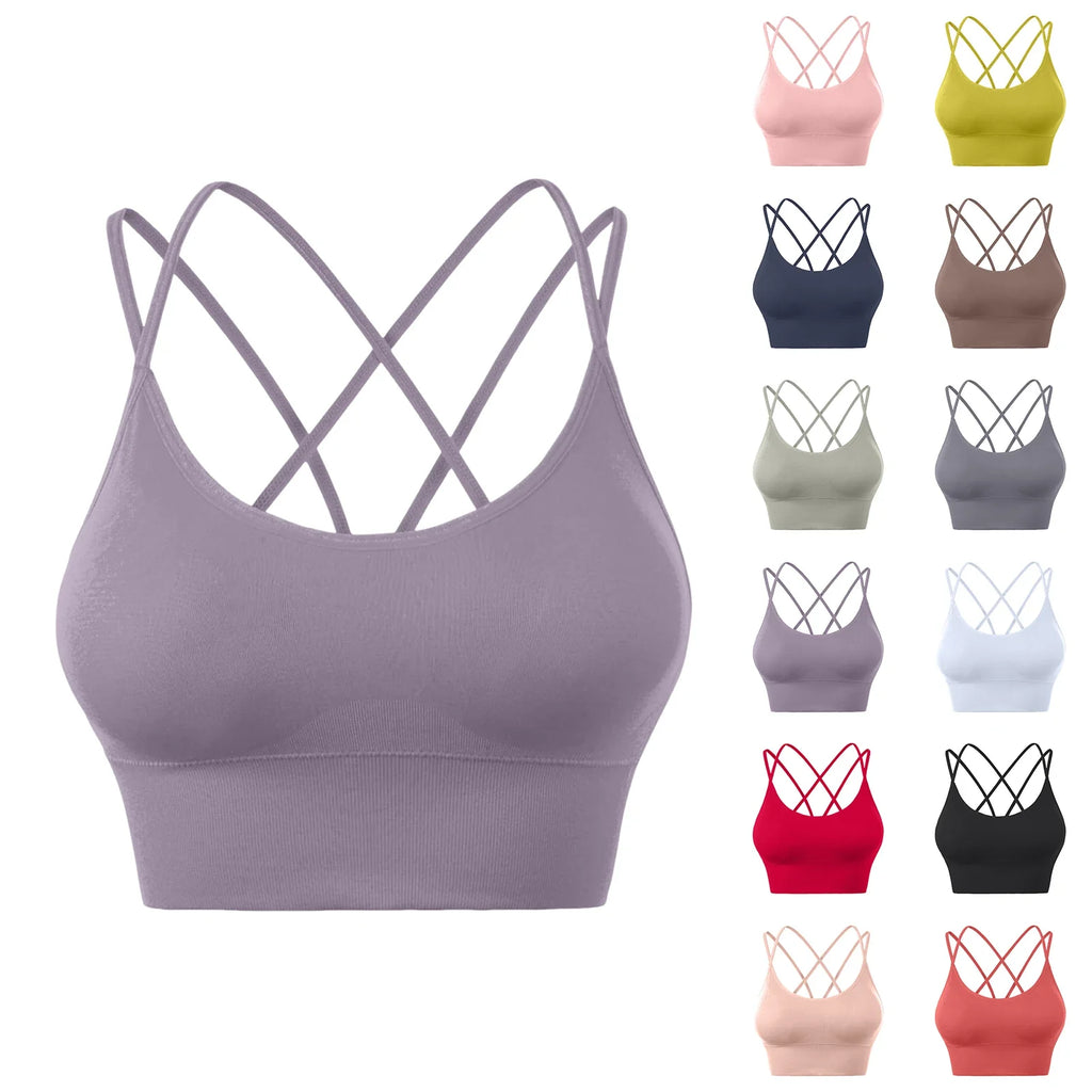 Women's Wirefree Crisscross Sports Bra – Yoga & Running