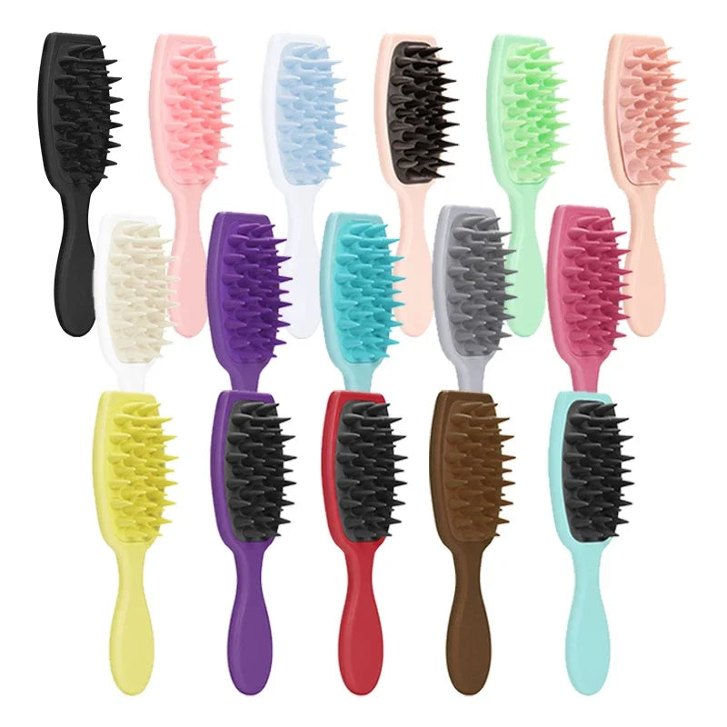 Silicone Scalp Massage Brush | Long Handle Shampoo & Scrubber