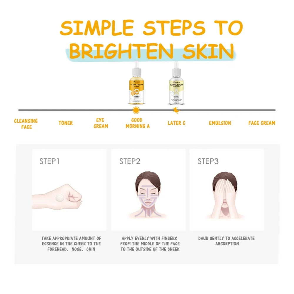 Vitamin C & Retinol Face Serum Duo – Brighten & Firm Skin