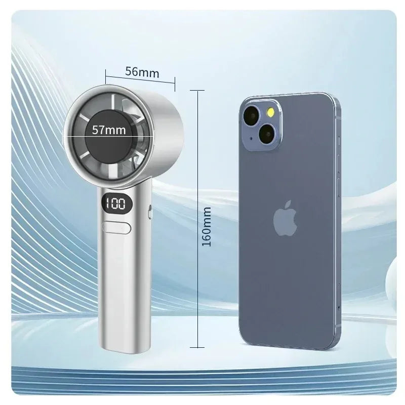 USB Rechargeable Mini Fan – Portable 12H Battery Desktop Fan
