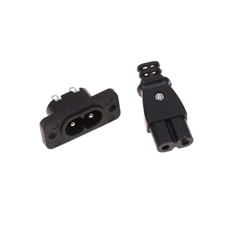 C8 Male Socket C7 Female Plug Embedded AC Connector 250V 35×15mm