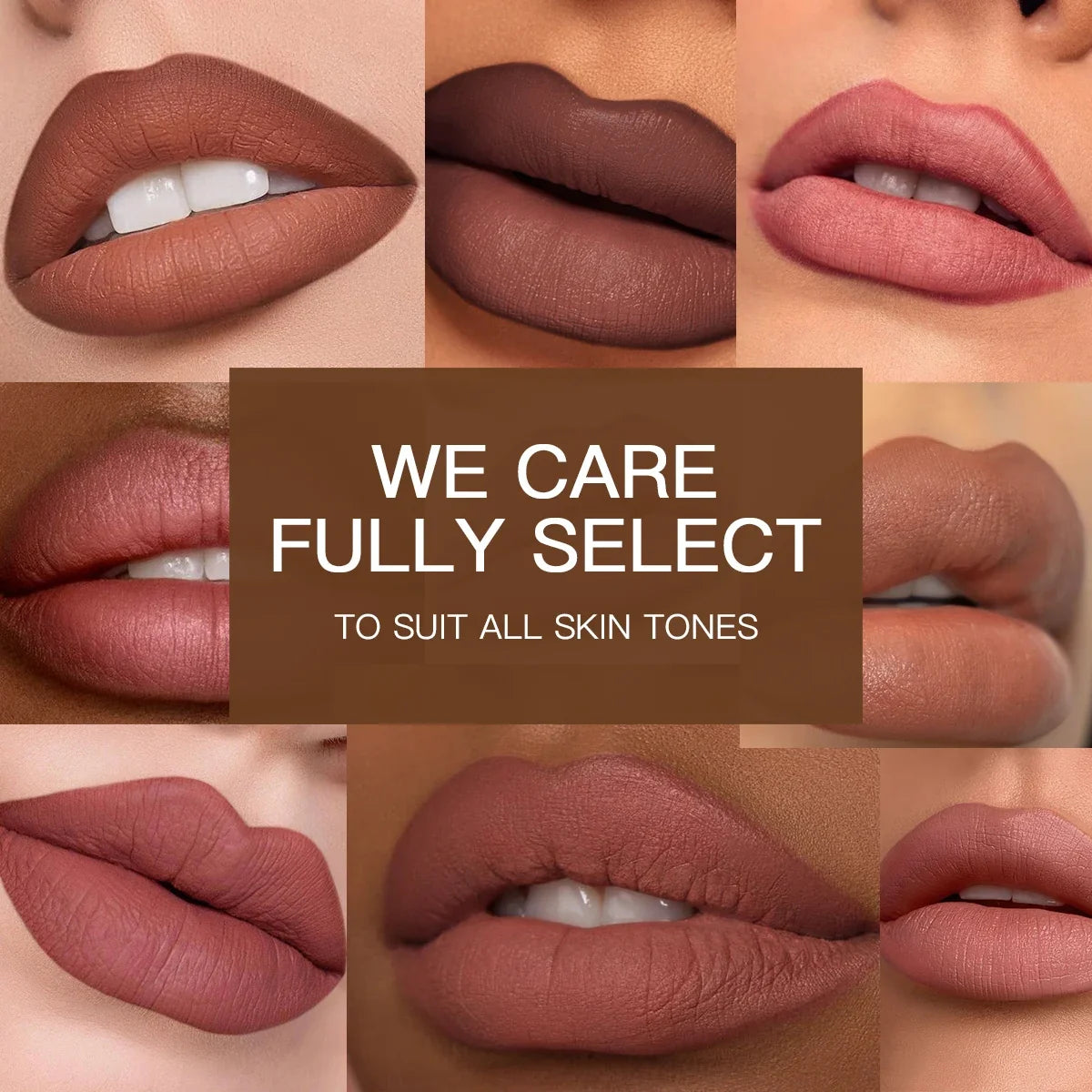 USHAS 12-Color Matte Lipstick & Lip Liner Set – Waterproof
