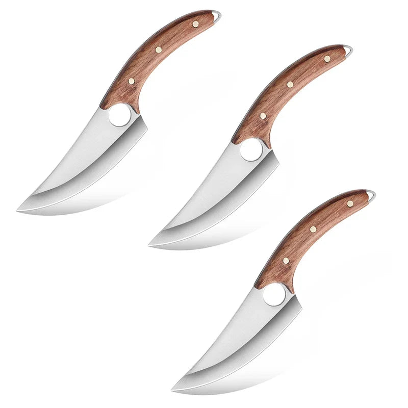 Handmade Forged Boning Knife – Wooden Handle & Knife Cover