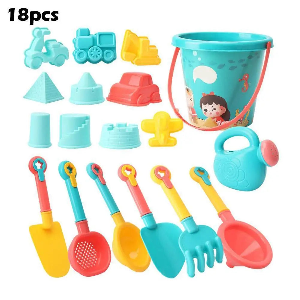 18-Piece Kids Beach Sand Toy Set | Durable Outdoor Play