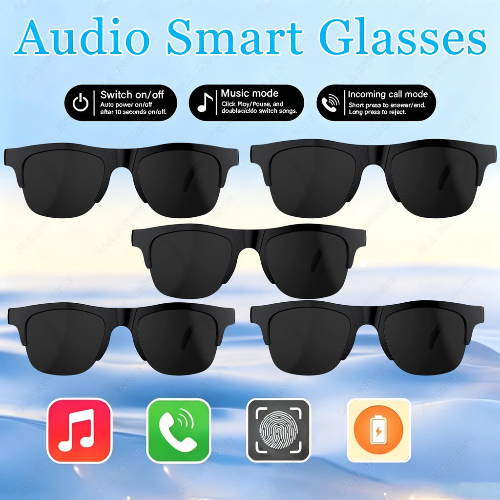 AI Smart Sunglasses – Bluetooth 5.3, UV Protection & Voice Control