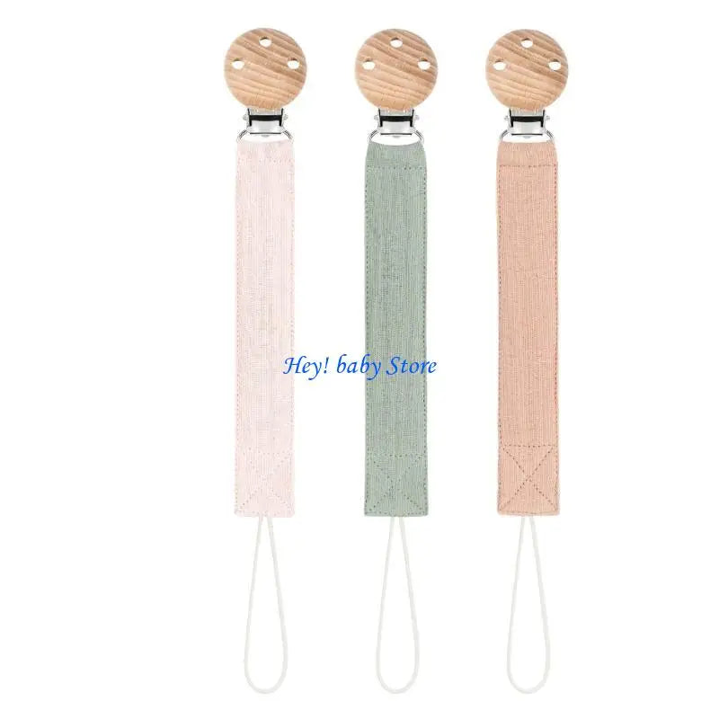 Baby Pacifier Dummy Chain Clips | 3-Pack Cotton Holder Set