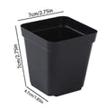 50-Pack Black Seedling Starter Pots with Drainage Holes
