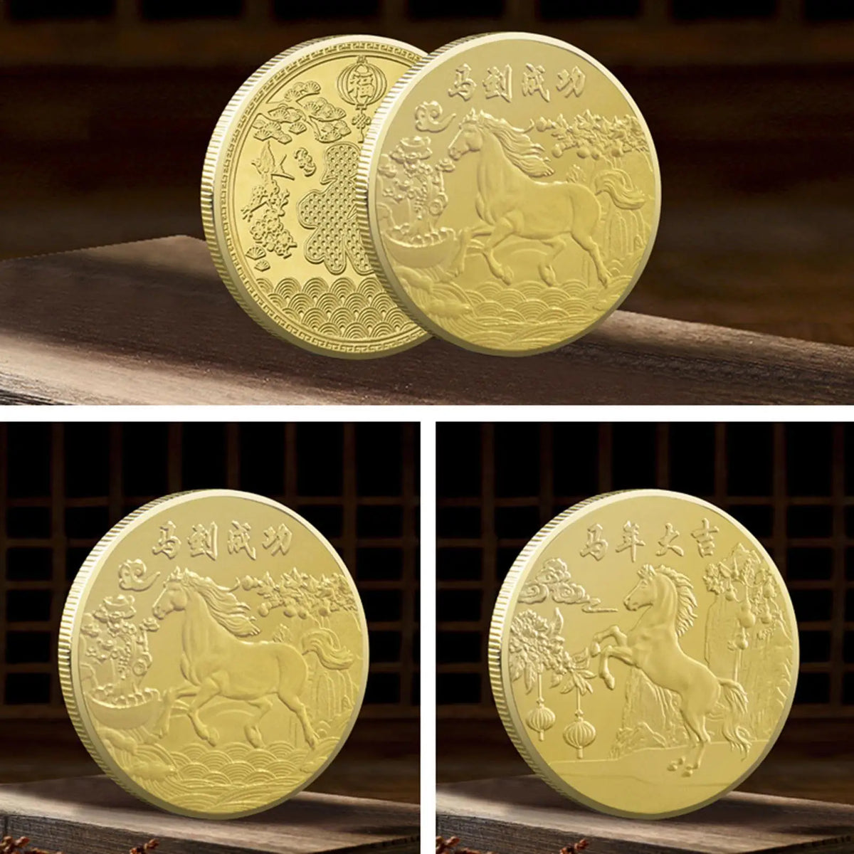 2026 Year of the Horse Gold Coin – Chinese Lucky Mascot Ornament