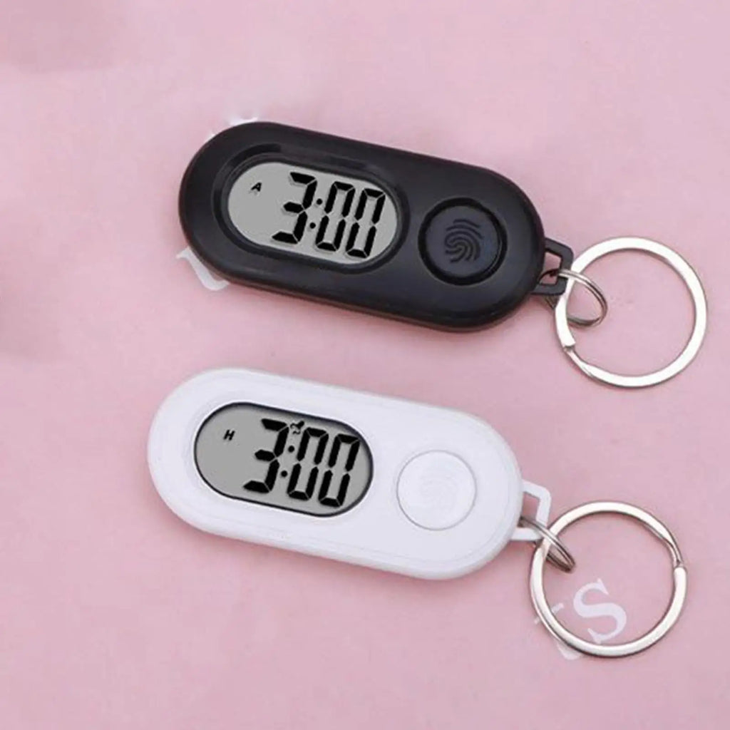 Portable Keychain Clock with Backlight | Mini Travel Timer