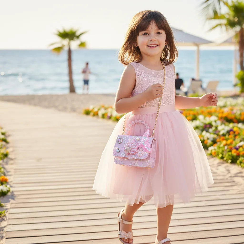Girls Pearl Mini Crossbody Bag | Kids Purse Birthday Gift