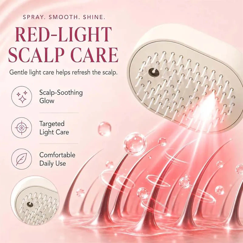 USB Electric Spray Hair Comb | 2-in-1 Atomizing Cushion Brush