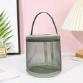 Colorful Nylon Mesh Knitting Crochet Storage Bag Zipper Closure