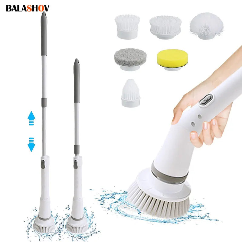 BALASHOV Electric Spin Scrubber – Cordless Cleaning Brush Kit