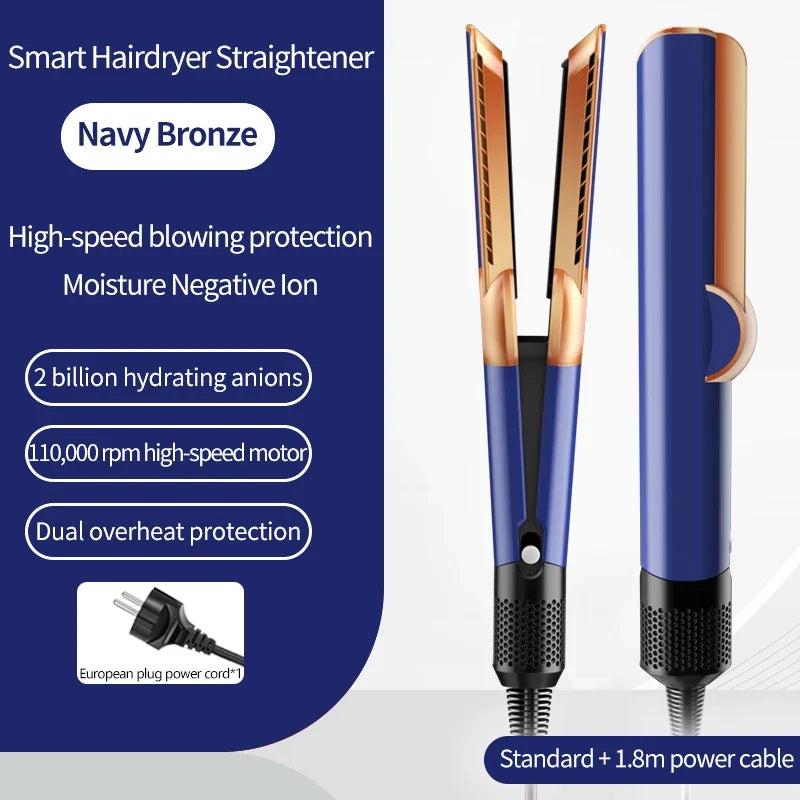 2-in-1 Hair Straightener & Dryer Flat Iron | Negative Ion HOMEFISH