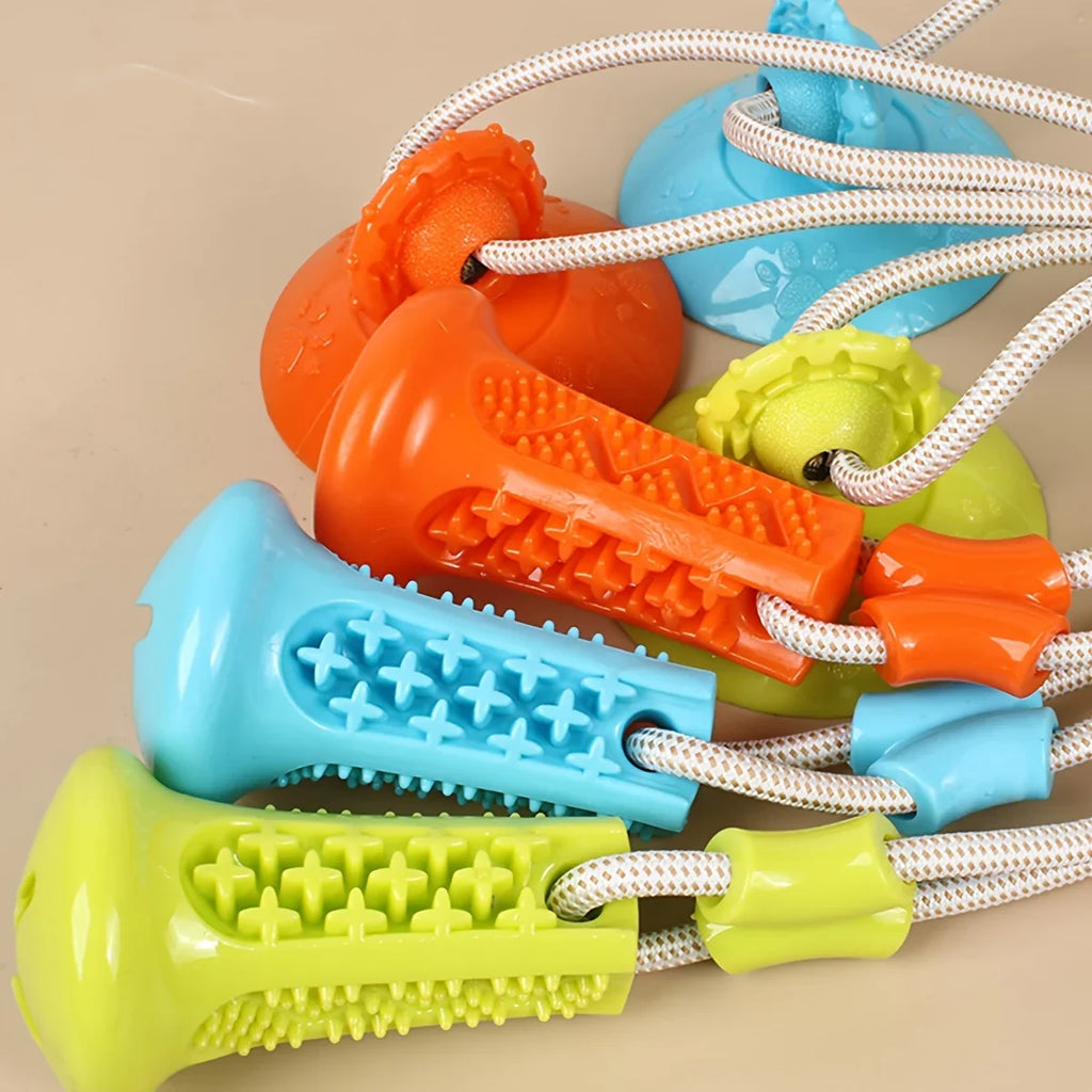 Dog Toy Suction Interactive Chew Teeth Grinding Ball Food Dispenser