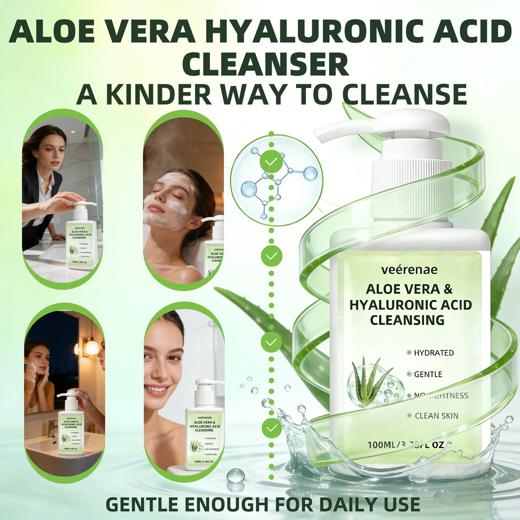 Aloe Vera & Hyaluronic Acid Face Wash – All Skin Types